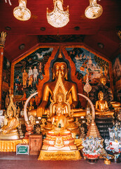Fototapeta premium Aerial view of Wat Phra That Doi Suthep temple in Chiang Mai, Thailand