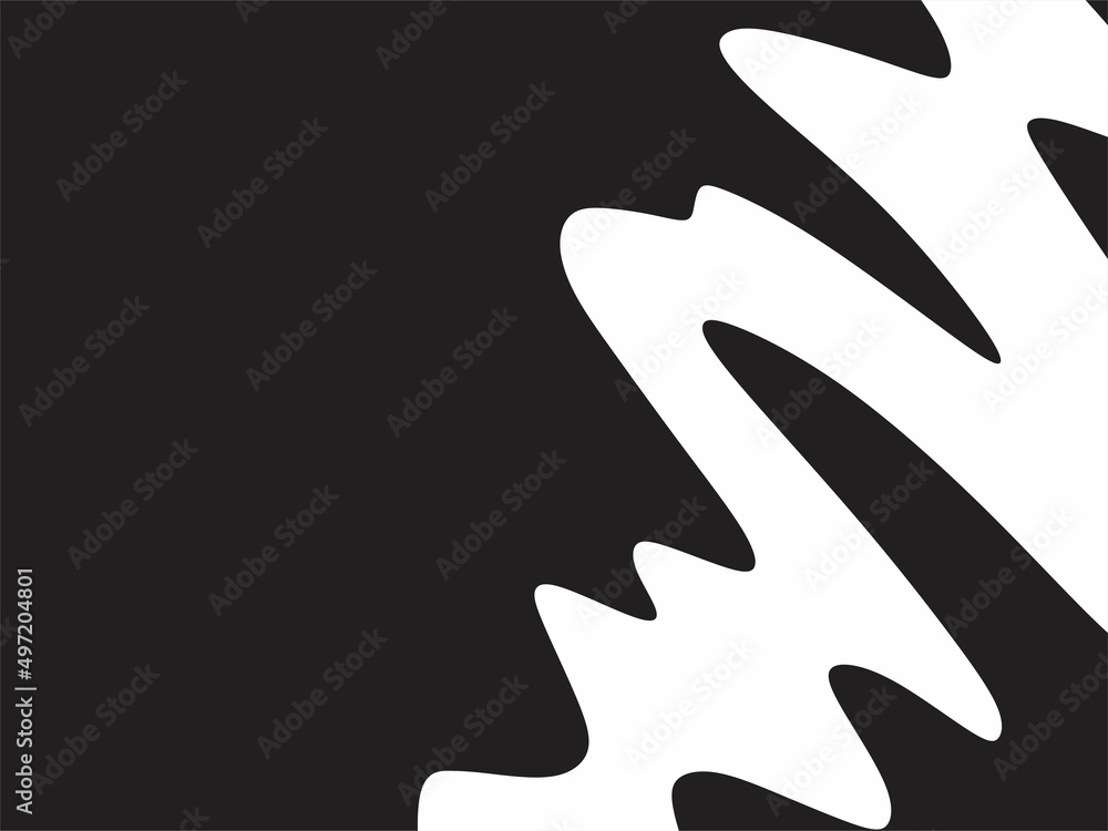 Poster simple background with cute wavy line pattern and with some copy space area