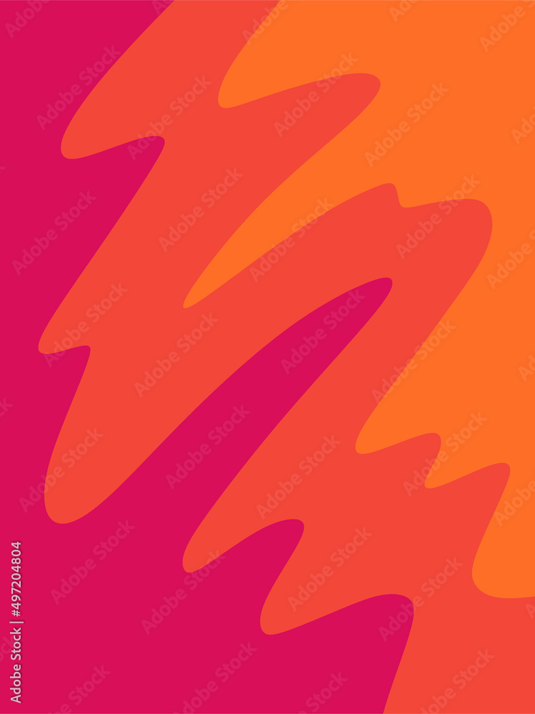 Poster simple background with cute wavy line pattern