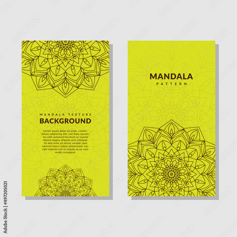 Poster mandala pattern decorative background vector design element