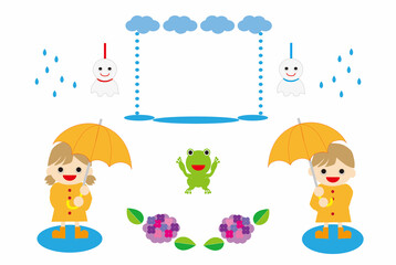 梅雨 子どもたち