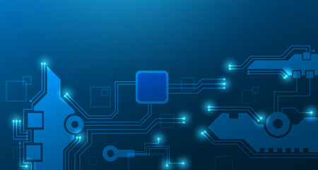 Geometric abstract technology background - future lines and dots connection digital data and big data concept EP.2