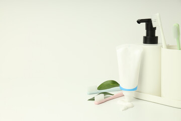 Concept of tooth or oral care, space for text