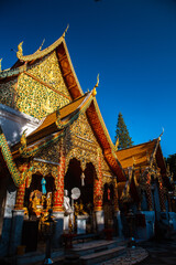 Aerial view of Wat Phra That Doi Suthep temple in Chiang Mai, Thailand
