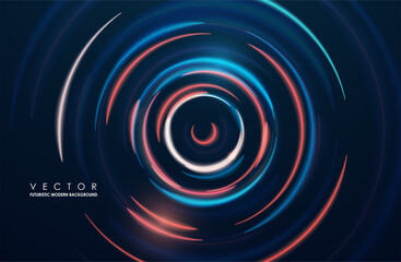 Abstract futuristic blurred circles