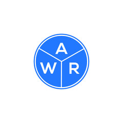 AWR letter logo design on white background. AWR  creative circle letter logo concept. AWR letter design.