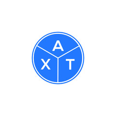 AXT letter logo design on white background. AXT  creative circle letter logo concept. AXT letter design.