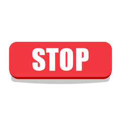 realistick vector stop red button icon eps10