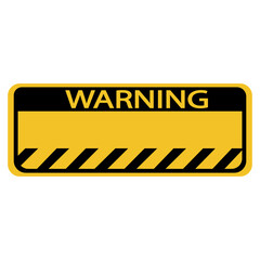 attention rectangular yellow plate warning ban eps 10
