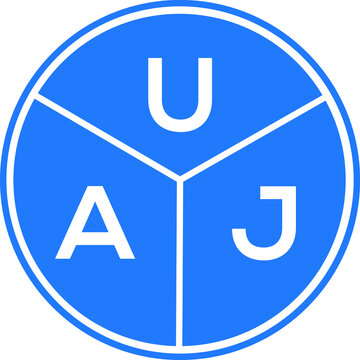 UAJ letter logo design on black background. UAJ creative  initials letter logo concept. UAJ letter design.