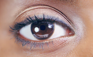 Come take a closer look. Closeup beauty shot of a young womans eye.