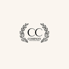 CC Beauty vector initial logo art  handwriting logo of initial signature, wedding, fashion, jewelry, boutique, floral