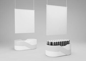 POS Display Advertising Floor Stand 3D render