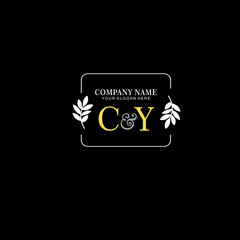 CY Beauty vector initial logo art  handwriting logo of initial signature, wedding, fashion, jewelry, boutique, floral