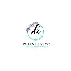 DC Initial letter handwriting and signature logo. Beauty vector initial logo .Fashion  boutique  floral and botanical