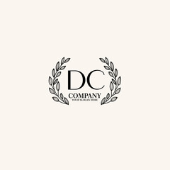 DC Beauty vector initial logo art  handwriting logo of initial signature, wedding, fashion, jewelry, boutique, floral