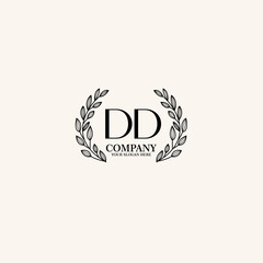 DD Beauty vector initial logo art  handwriting logo of initial signature, wedding, fashion, jewelry, boutique, floral