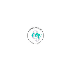 EA Initial letter handwriting and signature logo. Beauty vector initial logo .Fashion  boutique  floral and botanical
