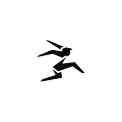 Jumping man. Logo design.