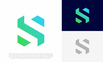 letter S logo initial vector design illustration