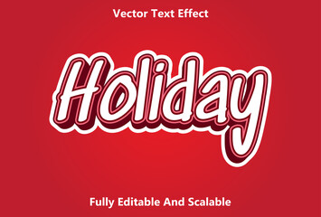 holiday text effect in red and editable for promotion.