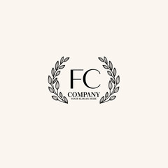 FC Beauty vector initial logo art  handwriting logo of initial signature, wedding, fashion, jewelry, boutique, floral