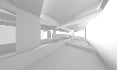 Obraz premium White Modern Background. Abstract Building Concept
