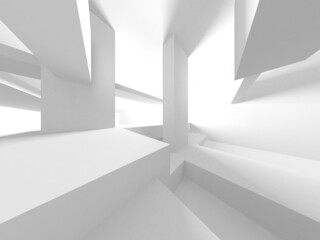 Fototapeta premium White Modern Background. Abstract Building Concept