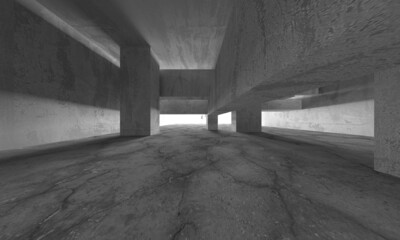 Abstract architecture interior background. Empty concrete room