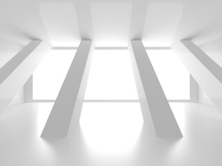 Abstract White Architecture Design Concept