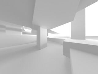 Fototapeta premium Abstract White Architecture Design Concept