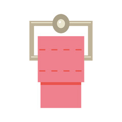 Toilet paper vector cartoon illustration isolated on a white background.