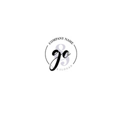 GO Initial letter handwriting and signature logo. Beauty vector initial logo .Fashion  boutique  floral and botanical