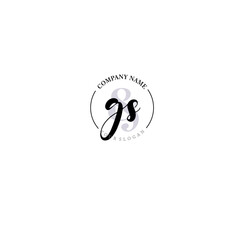 GS Initial letter handwriting and signature logo. Beauty vector initial logo .Fashion  boutique  floral and botanical