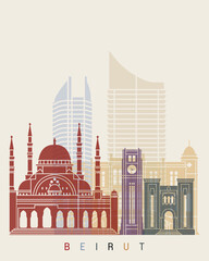 Fototapeta premium Beirut skyline poster