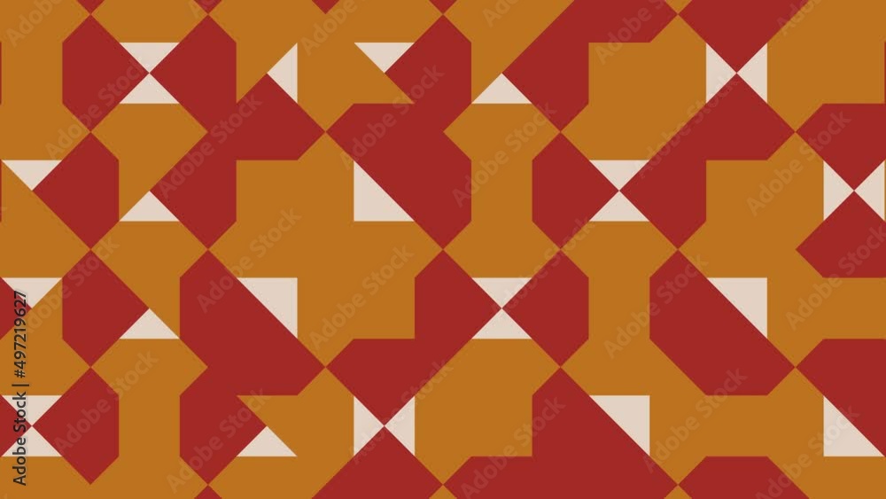 Poster dynamic pattern with abstract multicolor geometric shapes. seamless loop animated background in a fl