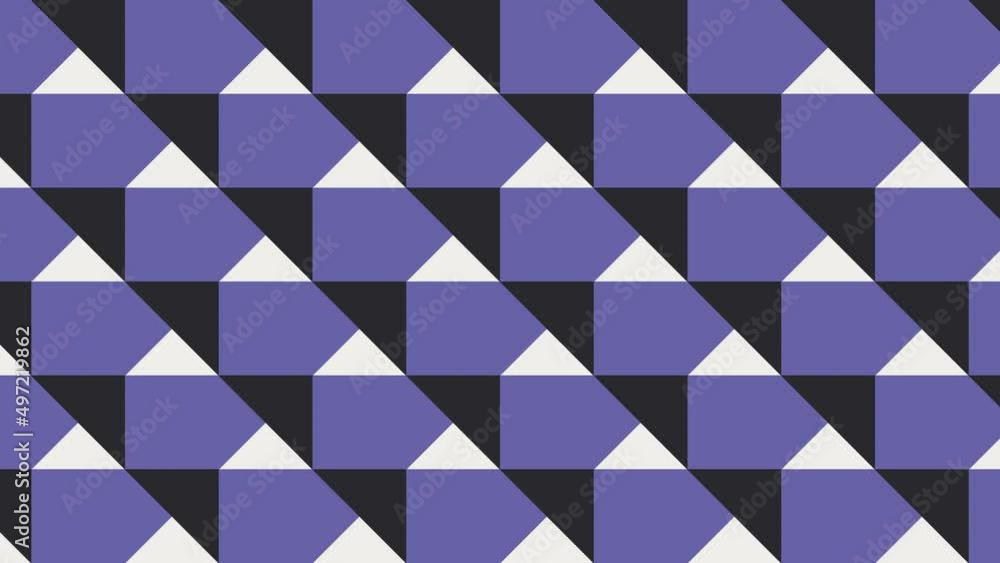 Aufkleber abstract pattern with moving multicolor geometric shapes. seamless geometric background with various