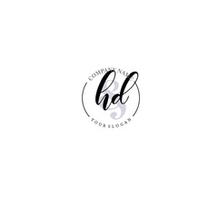 HD Initial letter handwriting and signature logo. Beauty vector initial logo .Fashion  boutique  floral and botanical