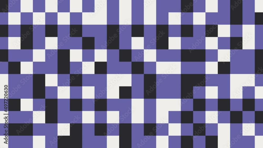 Aufkleber seamless loop geometric mosaic with very peri violet elements. geometric tiles in abstract animated 