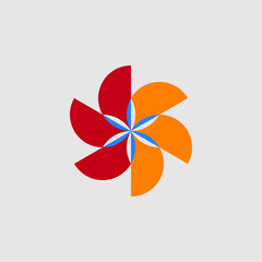 abstract flower logo