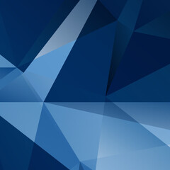 Obraz premium Abstract Blue Triangle Geometric Background, Vector Illustration.