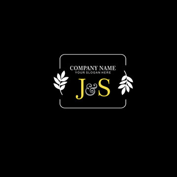 JS Beauty vector initial logo art  handwriting logo of initial signature, wedding, fashion, jewelry, boutique, floral