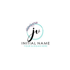 JV Initial letter handwriting and signature logo. Beauty vector initial logo .Fashion  boutique  floral and botanical