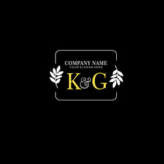 KG Beauty vector initial logo art  handwriting logo of initial signature, wedding, fashion, jewelry, boutique, floral