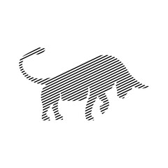 Line Bull logo illustration vector template