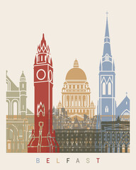 Fototapeta premium Belfast skyline poster