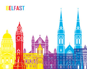 Obraz na płótnie Canvas Belfast skyline pop