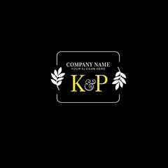 KP Beauty vector initial logo art  handwriting logo of initial signature, wedding, fashion, jewelry, boutique, floral