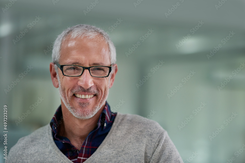 Canvas Prints Im exactly where I planned to be in my career. Portrait of a mature businessman standing in an office.