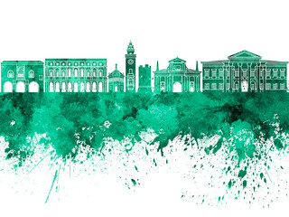 Obraz premium Bergamo skyline in watercolor background